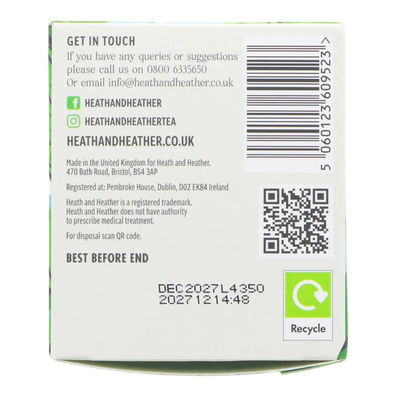 Peppermint Infusion 20 Bags - Heath & Heather - Infusions - Heath & Heather