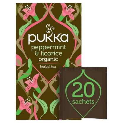 Peppermint & Licorice 20 Tea Bags - Pukka Herbs - Tea herbal - Eco Natural Products