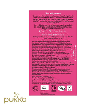 Peppermint & Licorice 20 Tea Bags - Pukka Herbs - Tea herbal - Eco Natural Products