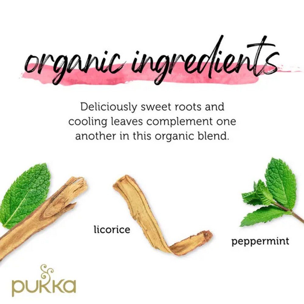 Peppermint & Licorice 20 Tea Bags - Pukka Herbs - Tea herbal - Eco Natural Products