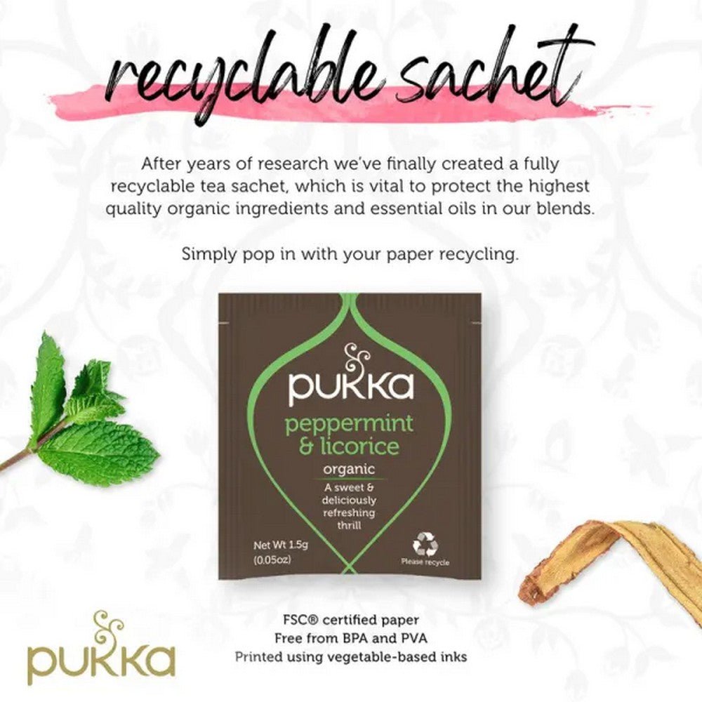 Peppermint & Licorice 20 Tea Bags - Pukka Herbs - Tea herbal - Eco Natural Products