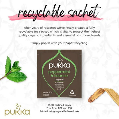 Peppermint & Licorice 20 Tea Bags - Pukka Herbs - Tea herbal - Eco Natural Products
