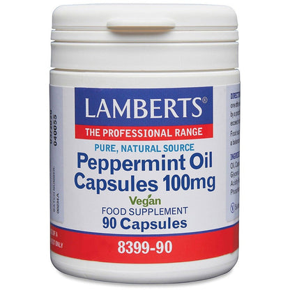 Peppermint Oil Capsules 100mg 90 capsules - Lamberts - Food Supplement - Eco Natural Products