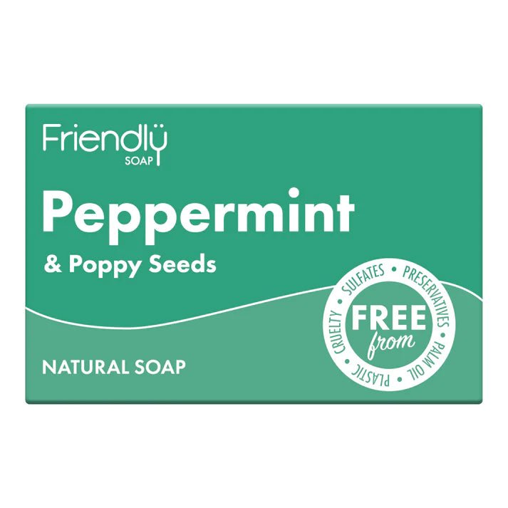 Peppermint & Poppyseed Soap 95g - Friendly Soap - Bar Soap - Eco Natural Products