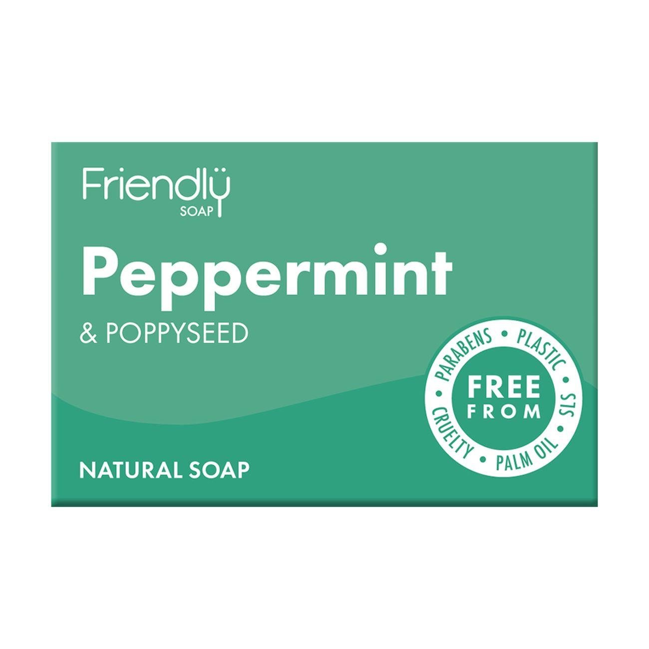 Peppermint & Poppyseed Soap 95g - Friendly Soap - Bar Soap - Eco Natural Products