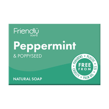 Peppermint & Poppyseed Soap 95g - Friendly Soap - Bar Soap - Eco Natural Products