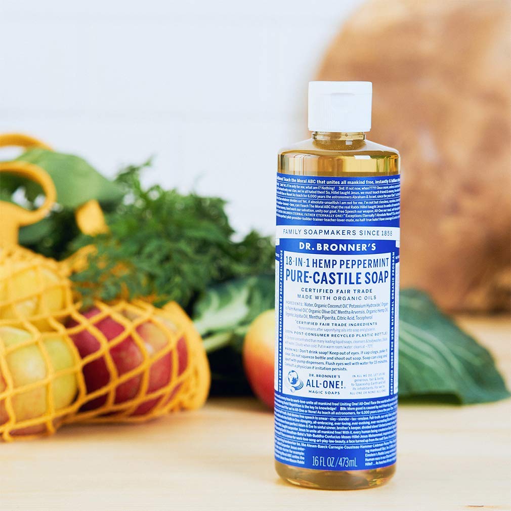 Peppermint Pure - Castile Liquid Soap 473ml - Dr. Bronner - Liquid Soap - Eco Natural Products