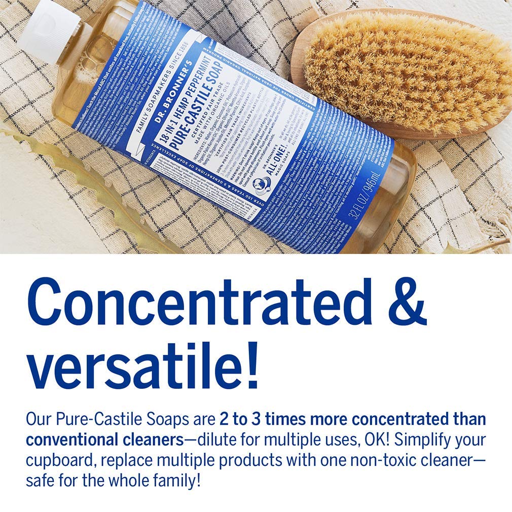 Peppermint Pure - Castile Liquid Soap 946ml - Dr. Bronner - Liquid Soap - Eco Natural Products