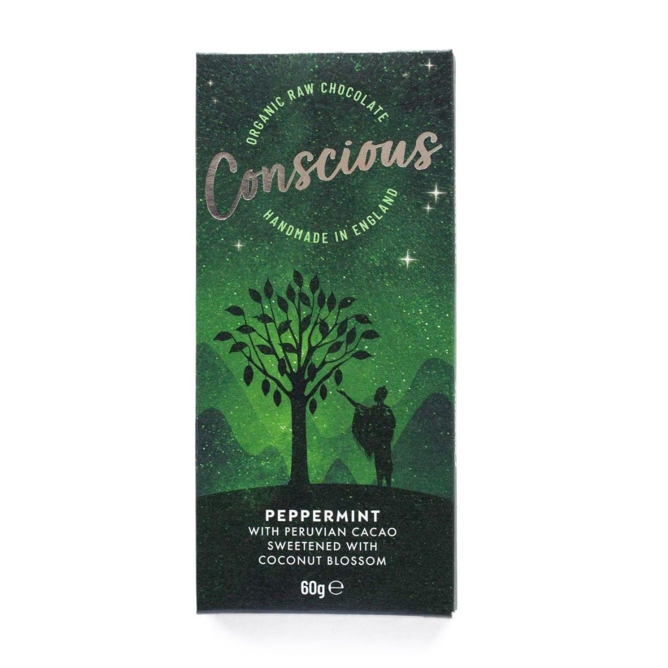 Peppermint Raw Chocolate Bar 60g - Conscious Chocolate - Chocolate Bar - Eco Natural Products