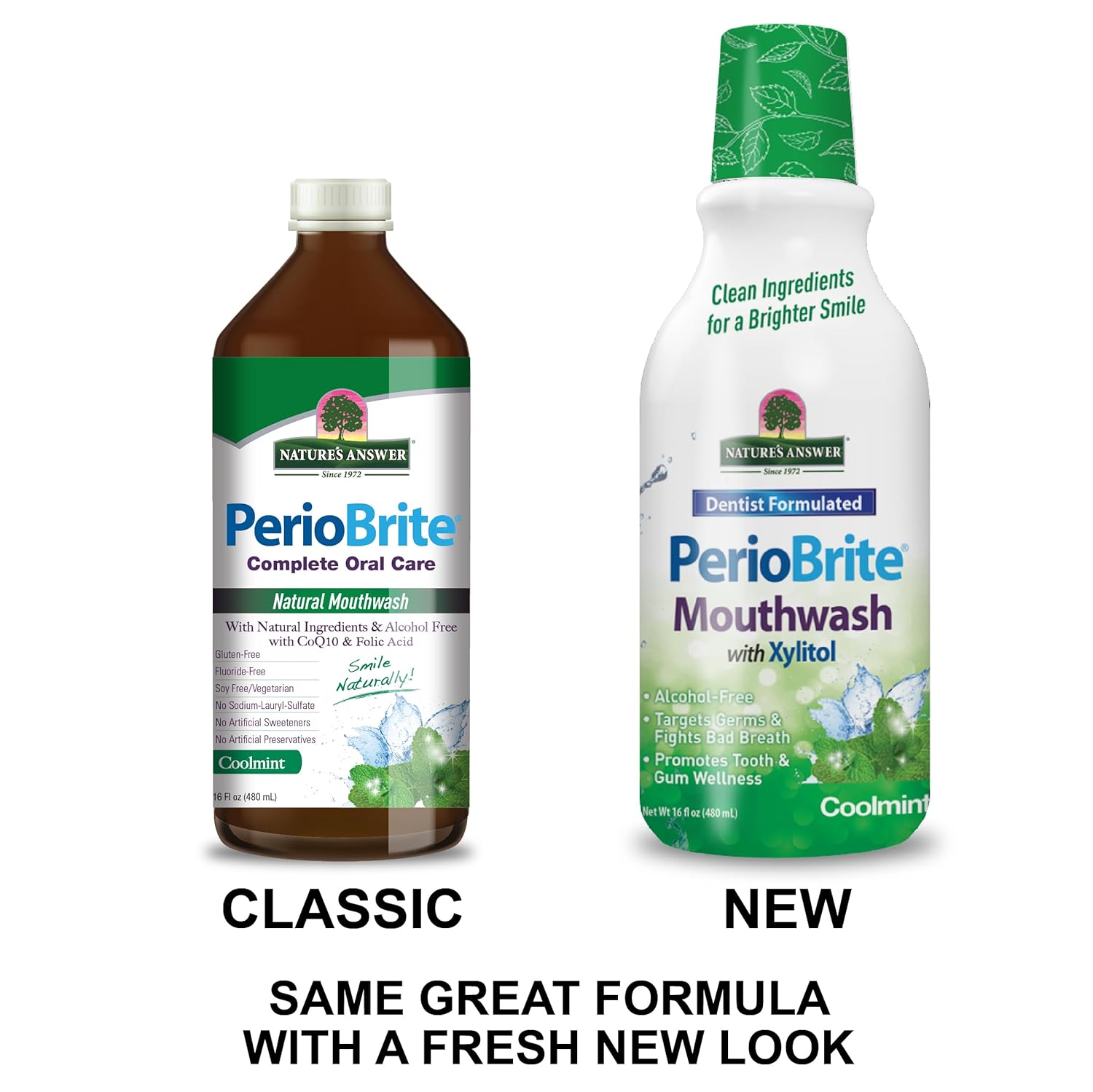 PerioBrite Mouthwash Alcohol Free 480ml [BLACK FRIDAY] - Eco Natural Products - Nature's Answer - Mouthwash