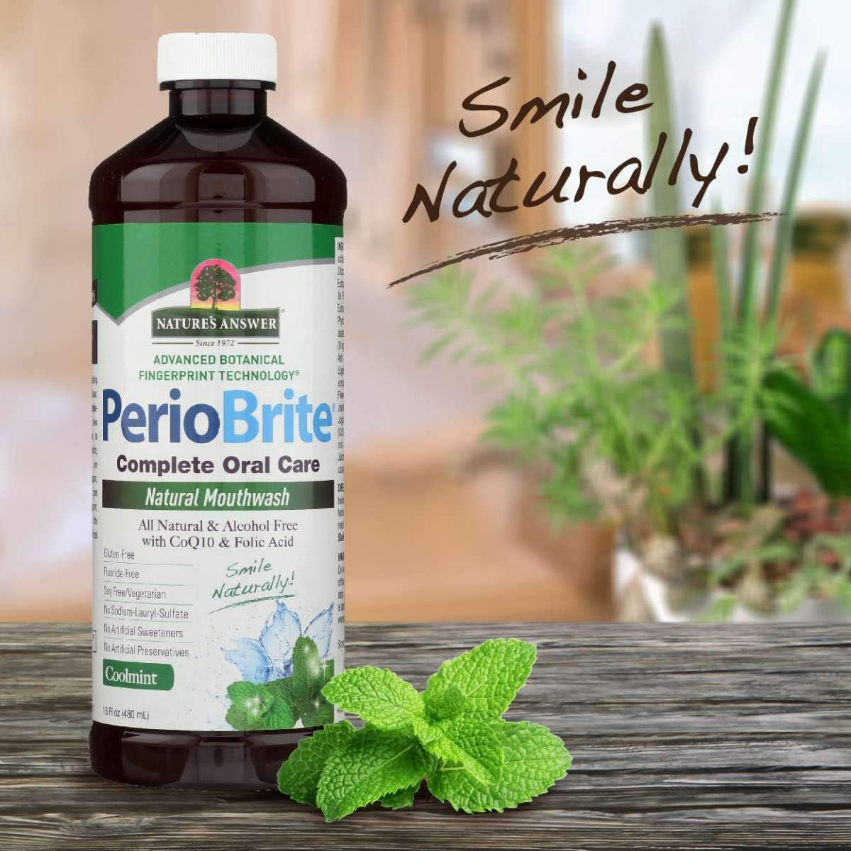 PerioBrite Mouthwash Alcohol Free 480ml [BLACK FRIDAY] - Eco Natural Products - Nature's Answer - Mouthwash