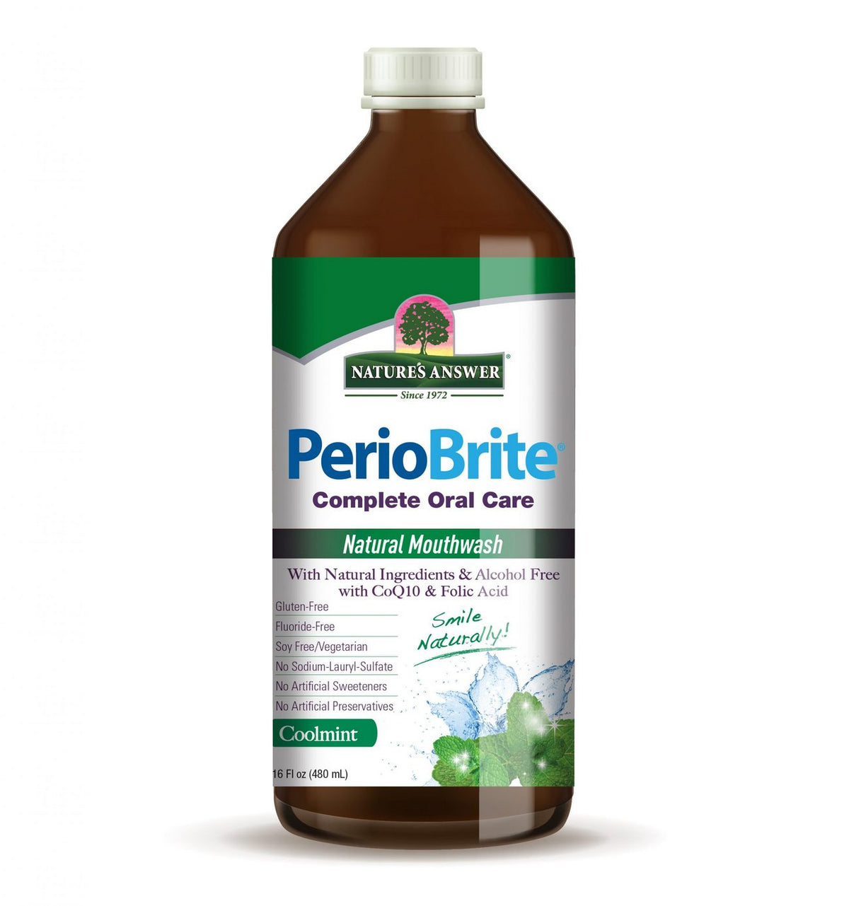 PerioBrite Mouthwash Alcohol Free 480ml - Nature's Answer - Mouthwash - Eco Natural Products