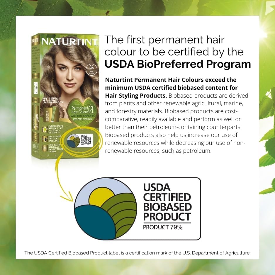 Permanent Hair Colourant Ash Blonde 8A 165ml - Naturtint - Hair Color - Naturtint