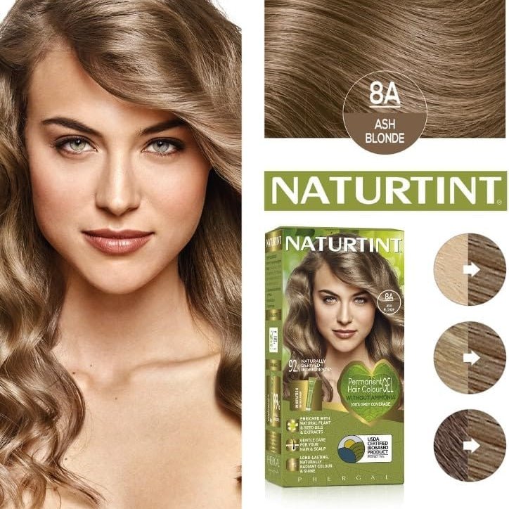 Permanent Hair Colourant Ash Blonde 8A 165ml - Naturtint - Hair Color - Naturtint