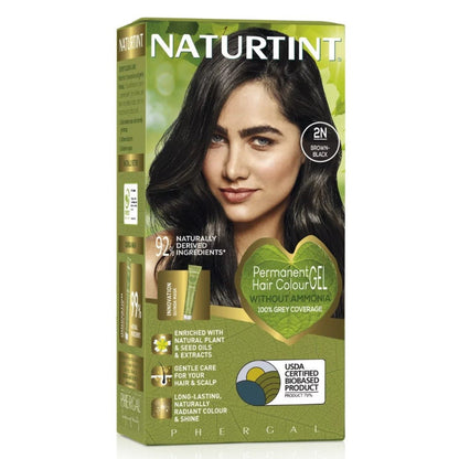 Permanent Hair Colourant Brown - Black 2N 165ml - Naturtint - Hair Colour - Eco Natural Products