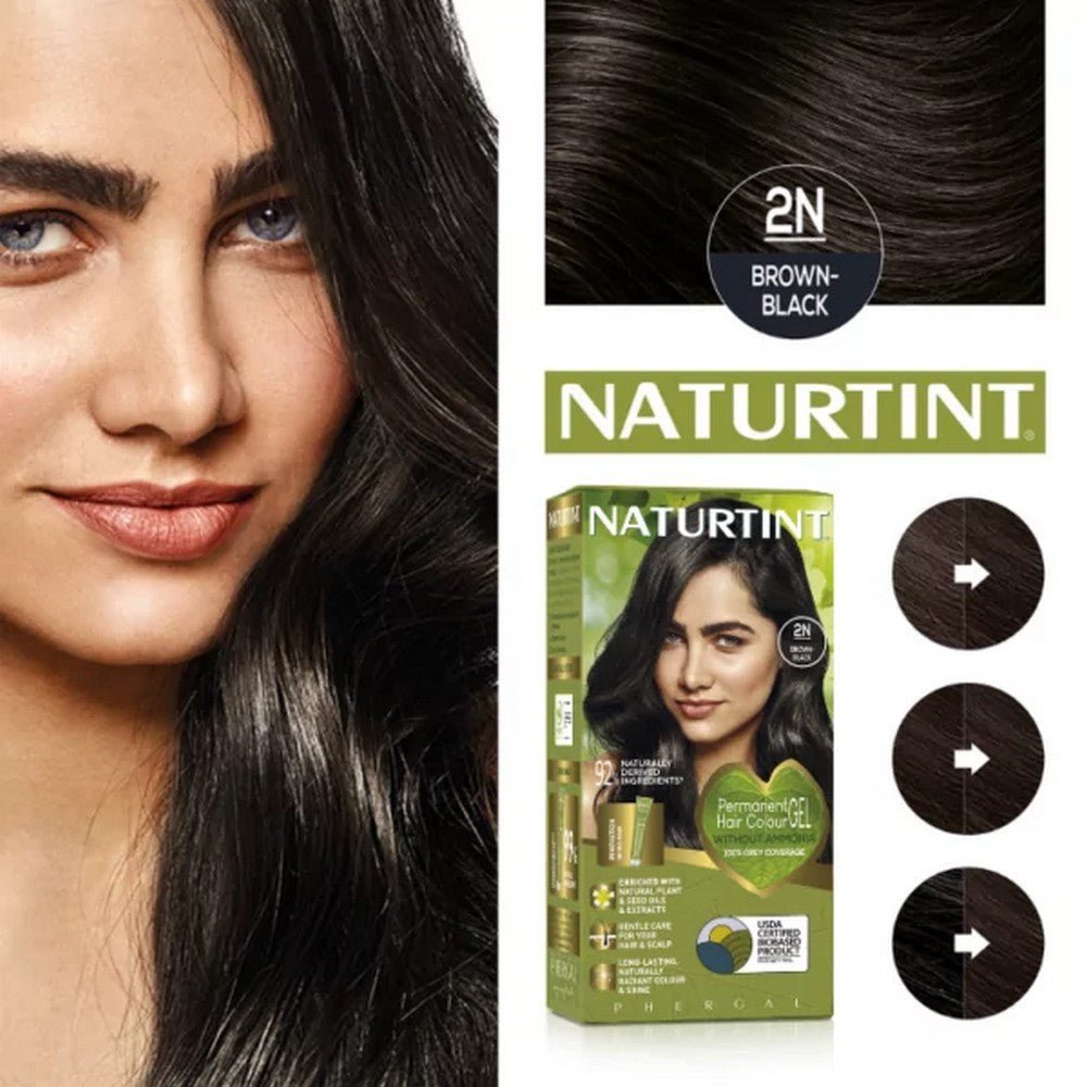 Permanent Hair Colourant Brown - Black 2N 165ml - Naturtint - Hair Colour - Eco Natural Products