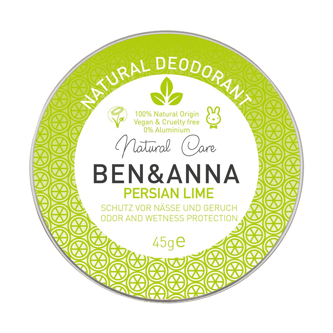 Persian Lime Cream Deodorant Tin 45g - Ben & Anna - Deodorant - Eco Natural Products