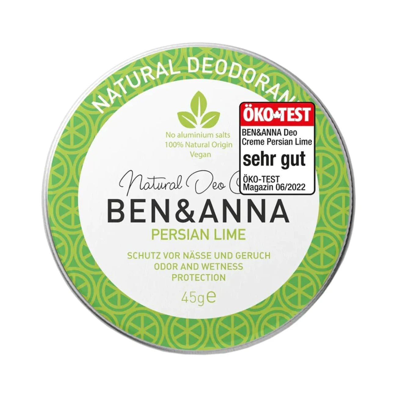 Persian Lime Cream Deodorant Tin 45g - Ben & Anna - Deodorant - Eco Natural Products