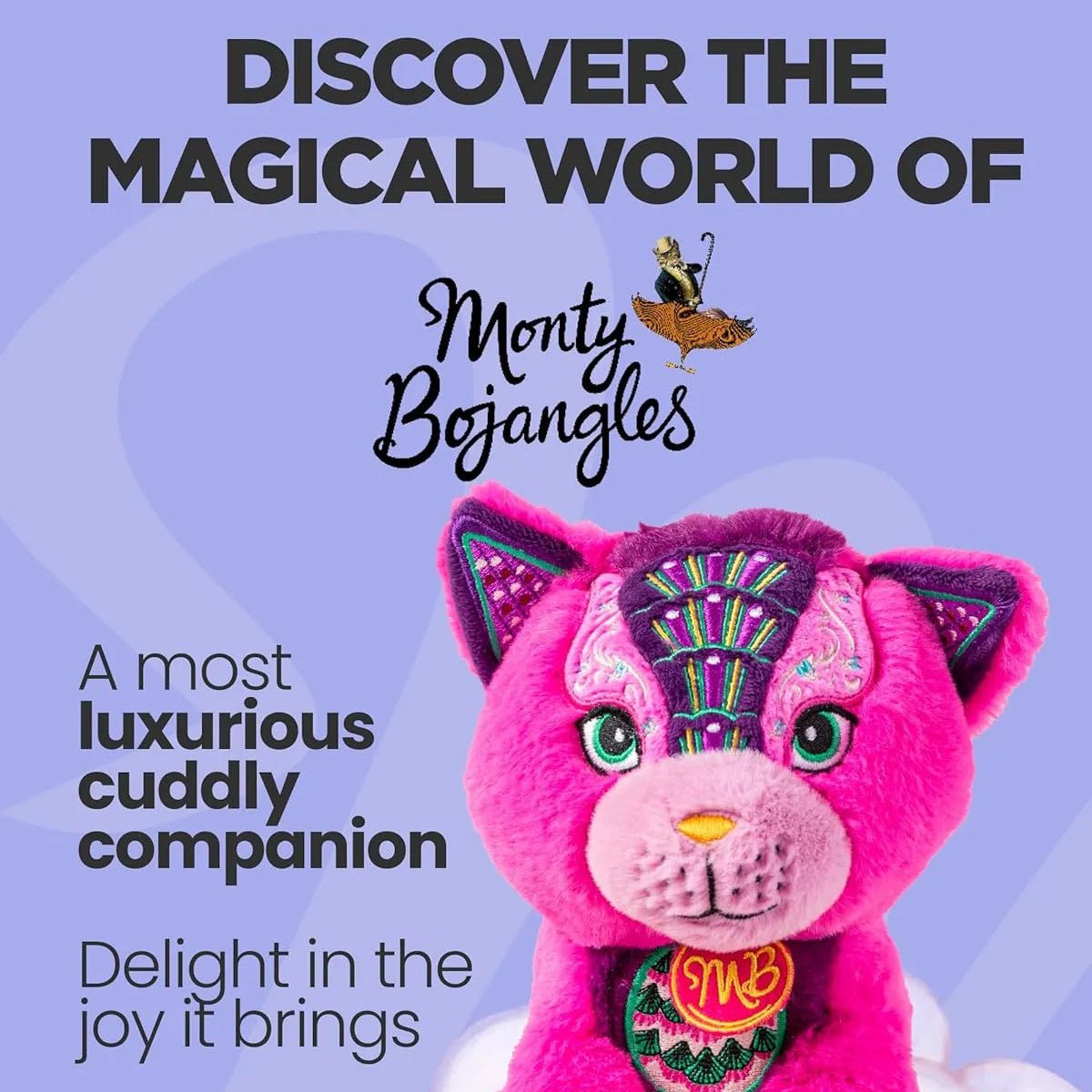 Persian Pink Cat Plush Soft Toy 250g - Monty Bojangles - Stuffed Animals - Monty Bojangles