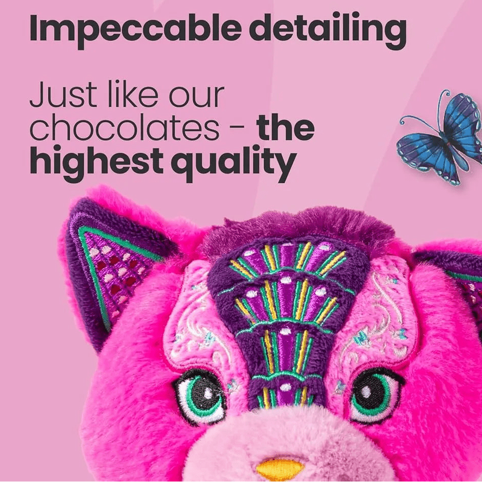 Persian Pink Cat Plush Soft Toy 250g - Monty Bojangles - Stuffed Animals - Monty Bojangles