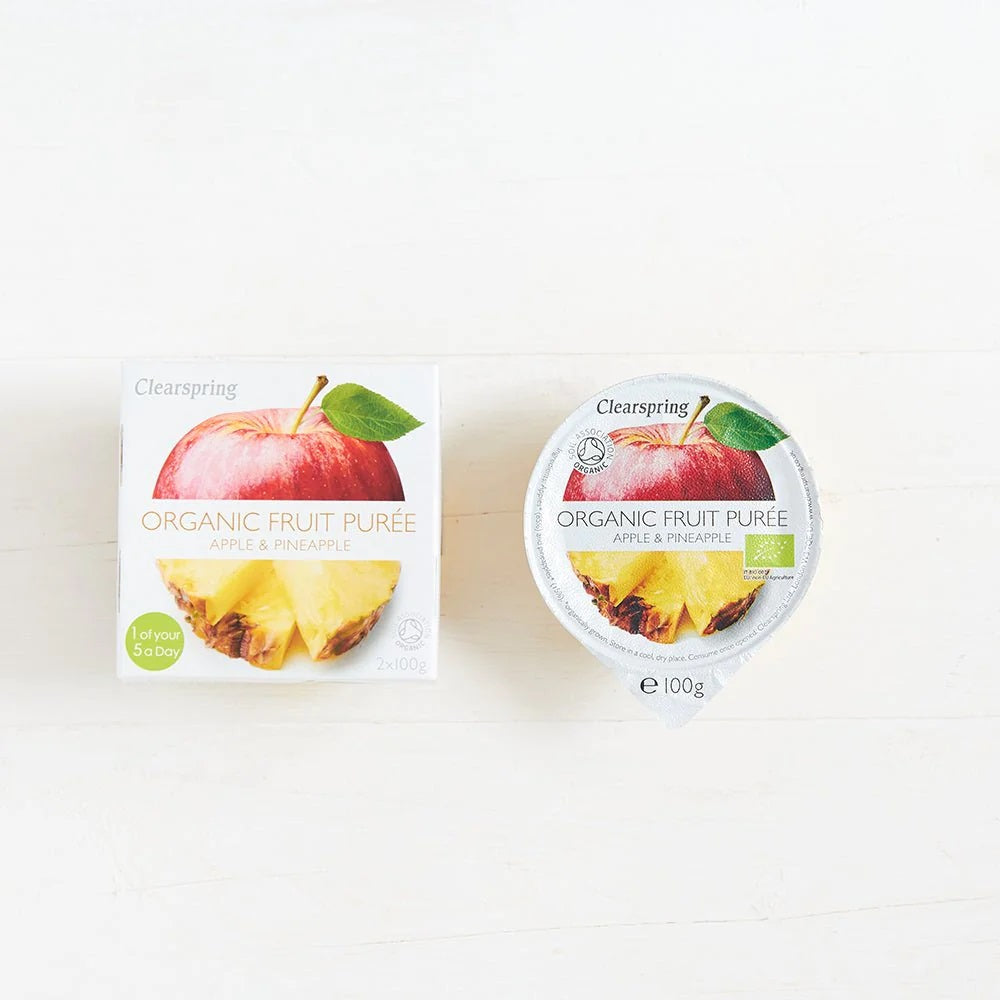 Organic Apple and Pineapple Fruit Puree 2x100g
