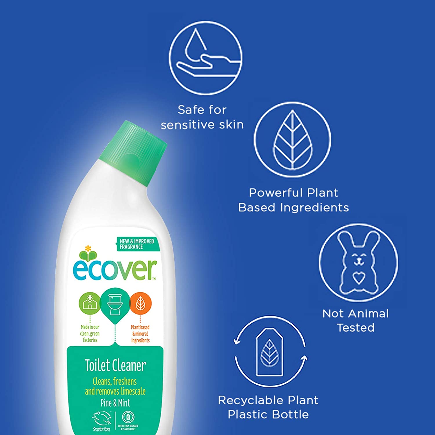 Pine & Mint Toilet Cleaner 750ml - Ecover - Toilet cleaner - Eco Natural Products