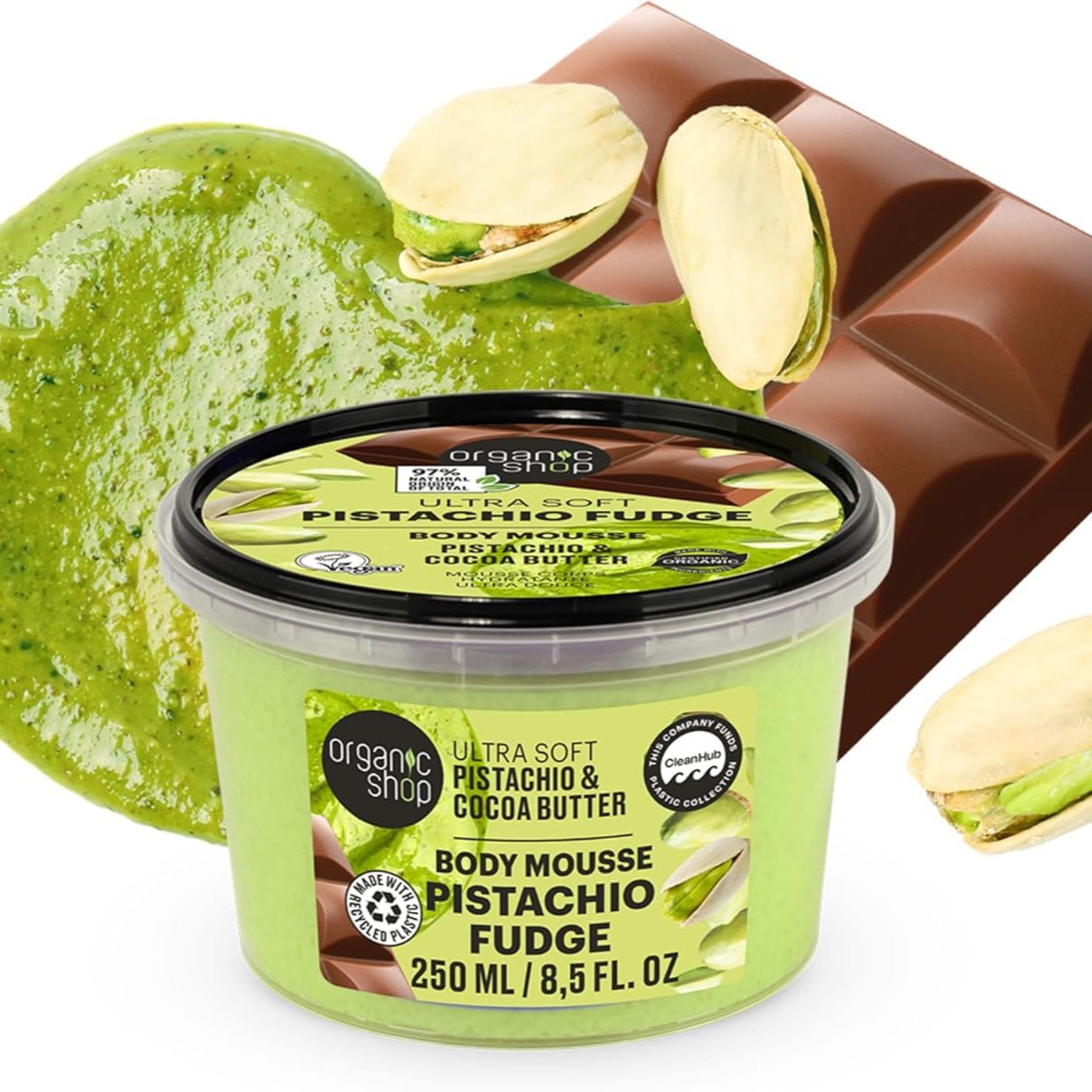 Pistachio & Cocoa Butter Body Mousse 250ml - Organic Shop - Lotions & Moisturizers - Organic Shop