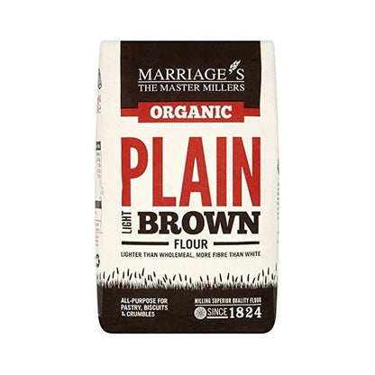 Plain Brown Flour 1kg BBE 24.11.2025 - W H Marriage - Flour - W H Marriage