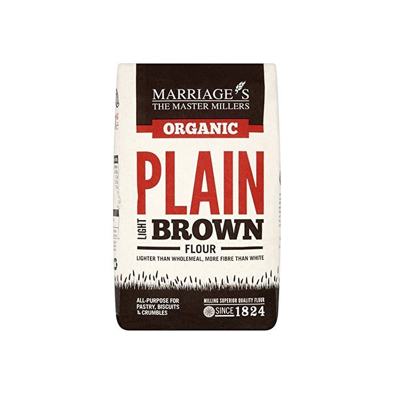 Plain Brown Flour 1kg - W H Marriage - Flour - Eco Natural Products