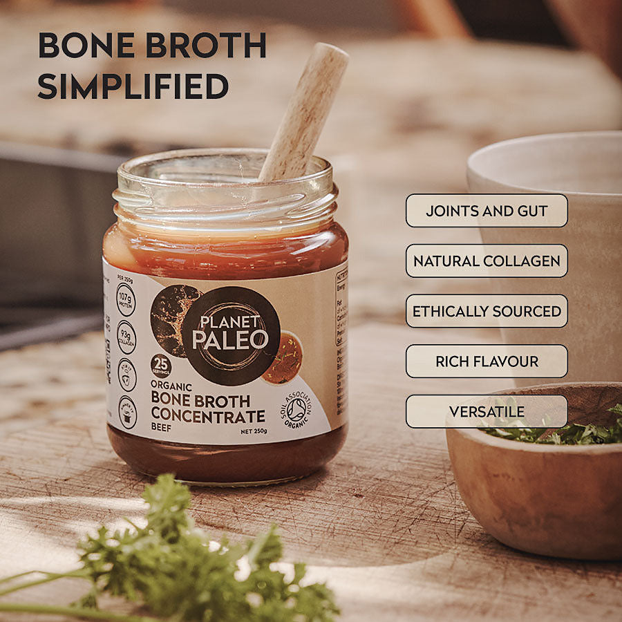 Planet Paleo Organic Bone Broth Concentrate 250g - lifestyle view