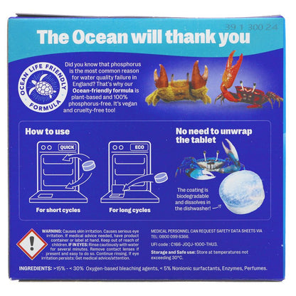 Plastic Free Eco Dishwasher Tablets 30's - Ocean Saver - Dish Detergent & Soap - Eco Natural Products