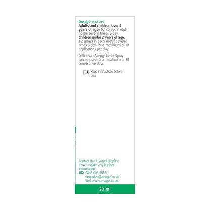 Pollinosan Allergy Nasal Spray 20ml - A. Vogel - Herbal Supplement - A. Vogel