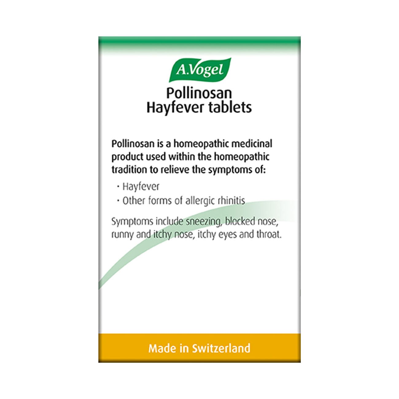 Pollinosan Hayfever Tablets 120's - A. Vogel - Herbal Supplement - Eco Natural Products