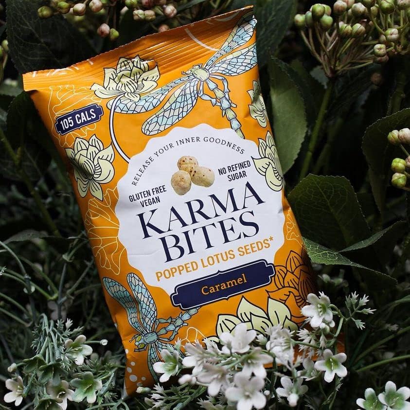 Popped Lotus Seeds Caramel 25g - Karma Bites - Snack Foods - Eco Natural Products