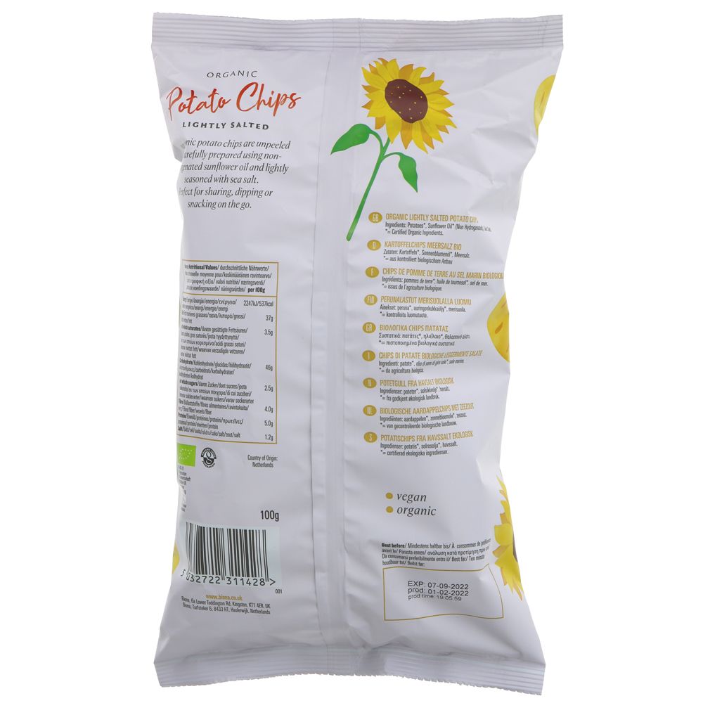 Potato Chips Organic Himalayan Pink Salt Light - Biona - Snack - Eco Natural Products
