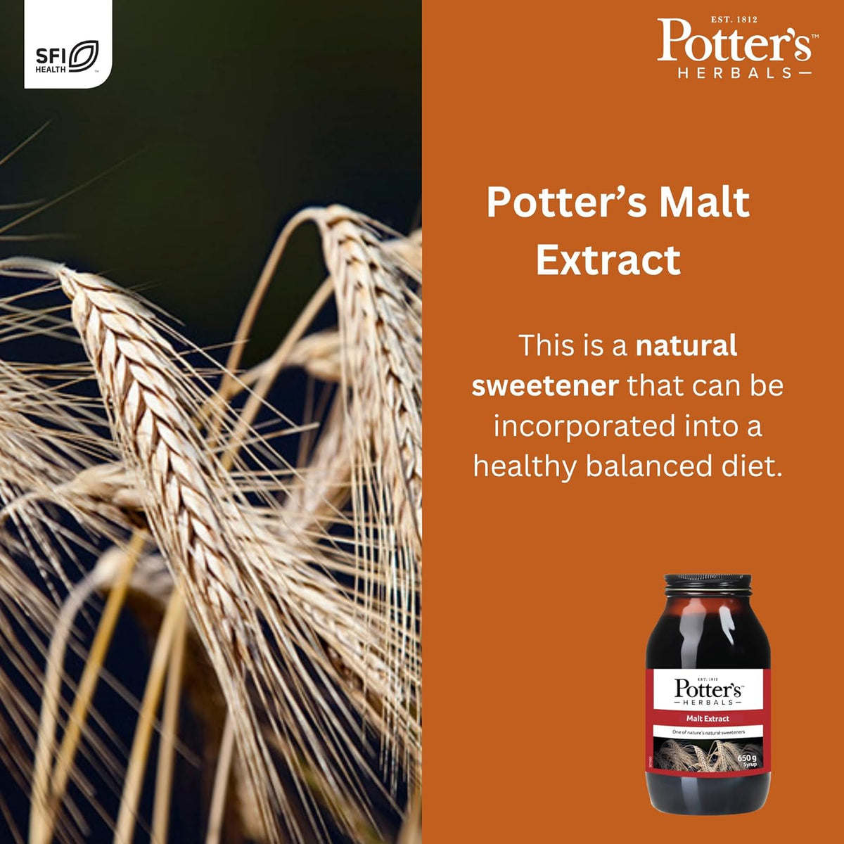 Potter Malt Extract 650g - Potter's Herbals - Sugar Substitute - Eco Natural Products