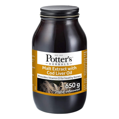 Potter Malt Extract and Cod Liver Oil 650g - Potter's Herbals - Supplements - Eco Natural Products