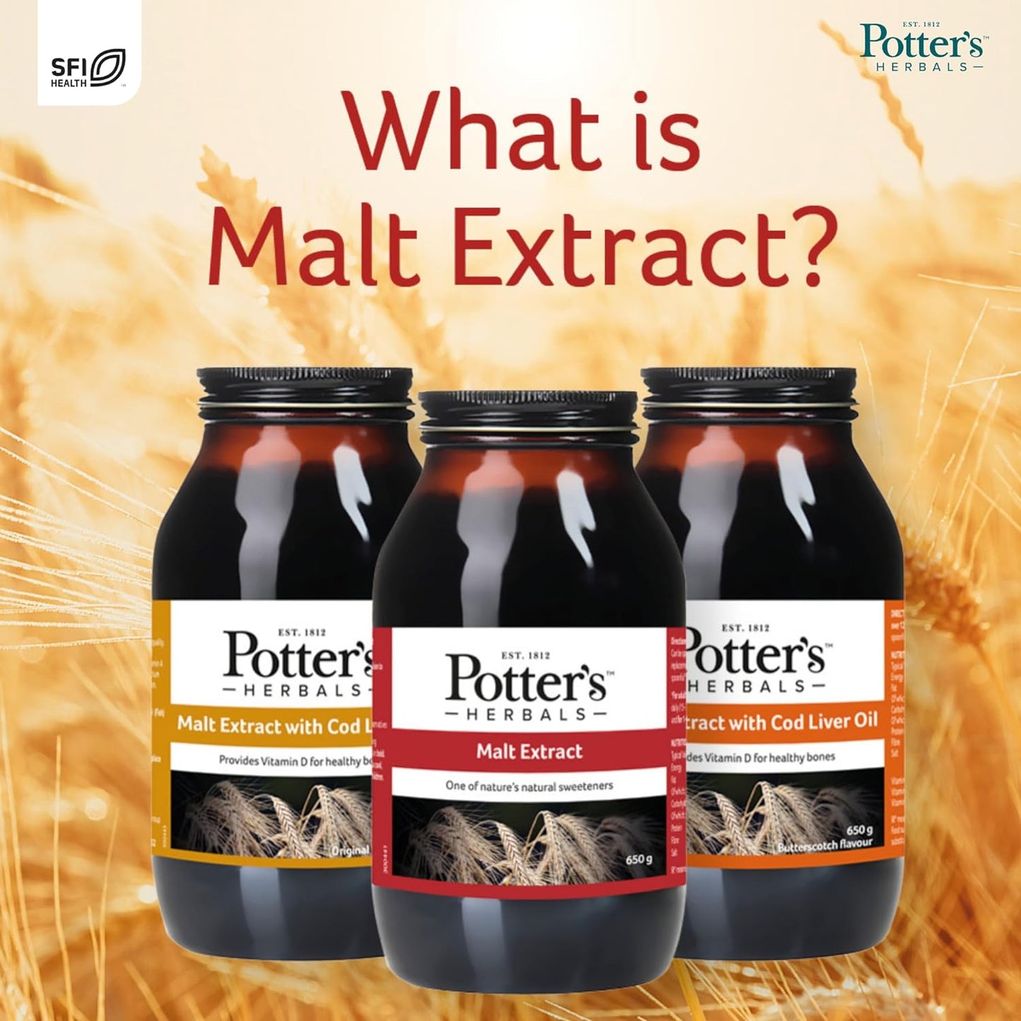 Potters Potter Malt Extract And Cod Liver Oil 650g – Health Plus Living