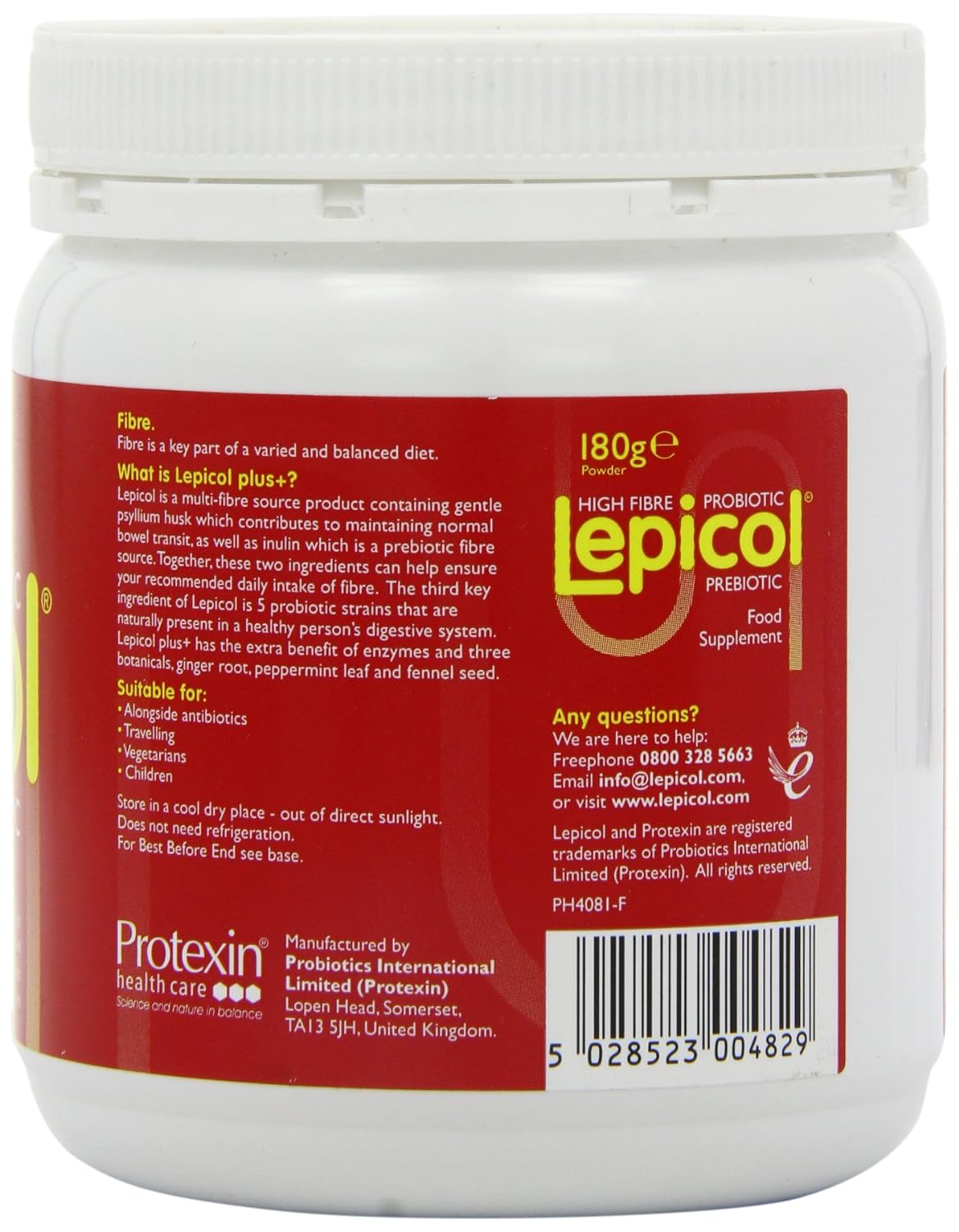 Powder Psyllium Husks Plus+ 180g - Lepicol - Food Supplement - Eco Natural Products