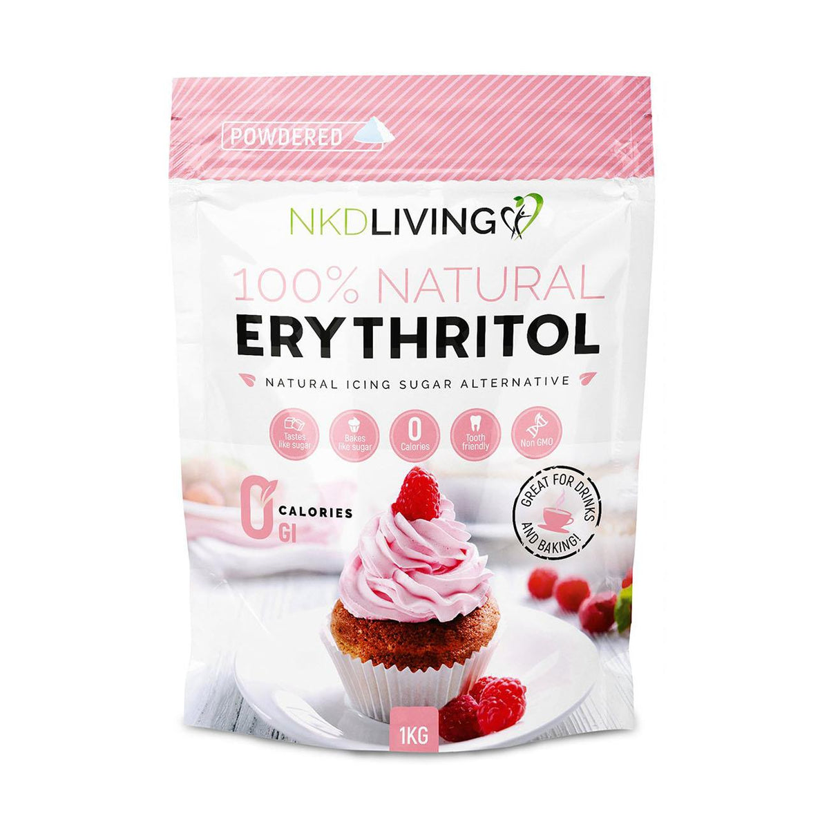 Powdered Erythritol 1Kg BBE 27.03.2026 - NKD Living - NKD Living