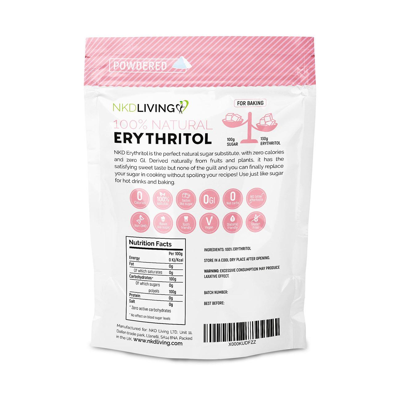 Powdered Erythritol 1kg [BLACK FRIDAY] - Eco Natural Products - NKD Living - Sugar Substitute