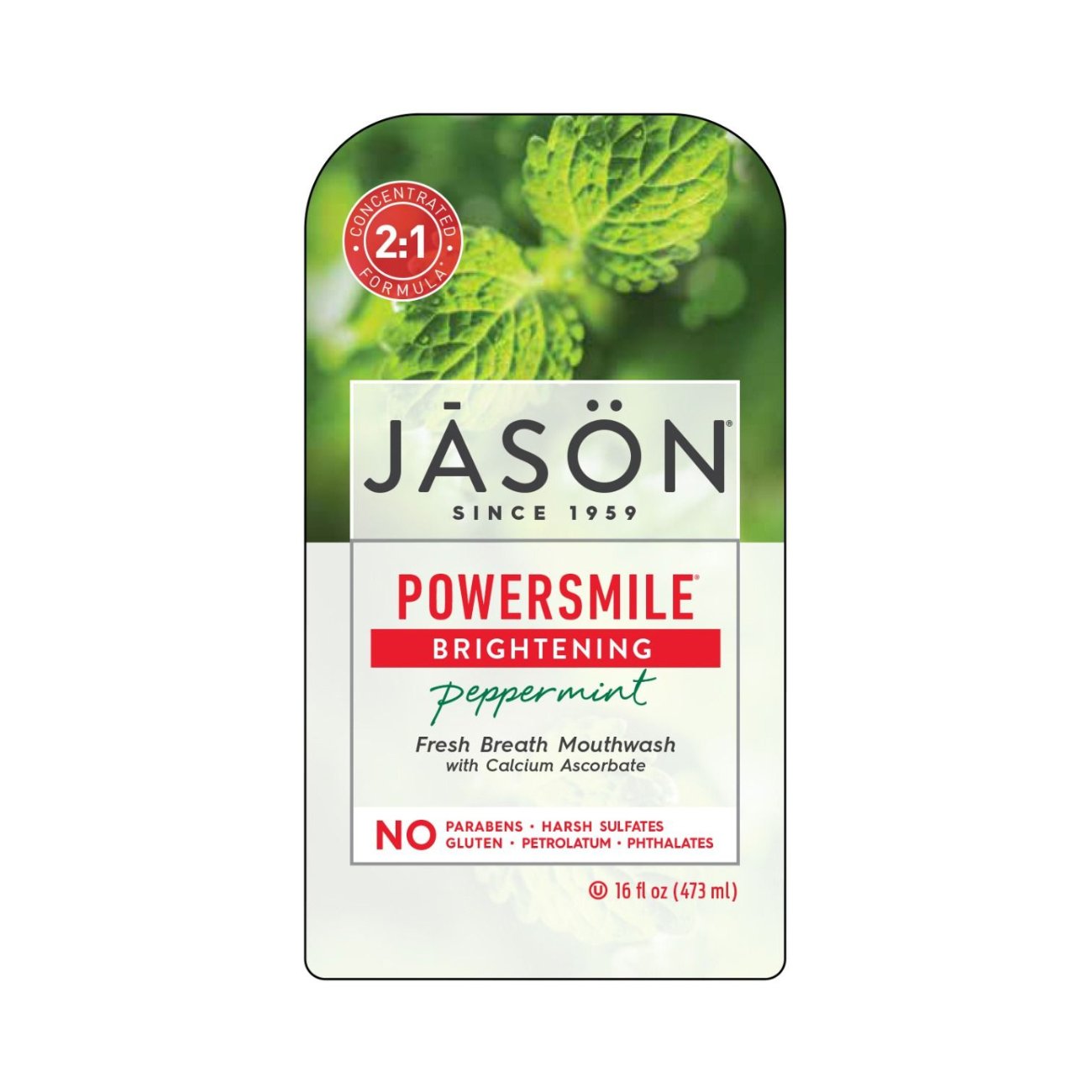 Powersmile Mouthwash 473ml - Jason - Mouthwash - Eco Natural Products