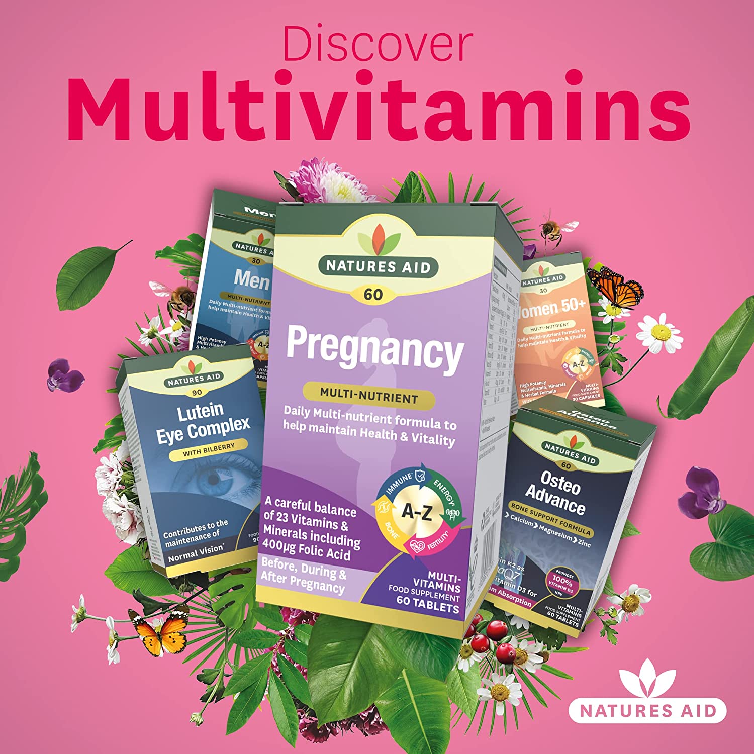 Pregnancy Multi - Vitamins & Minerals 60 Tablets - Natures Aid - Vitamins & Supplements - Eco Natural Products
