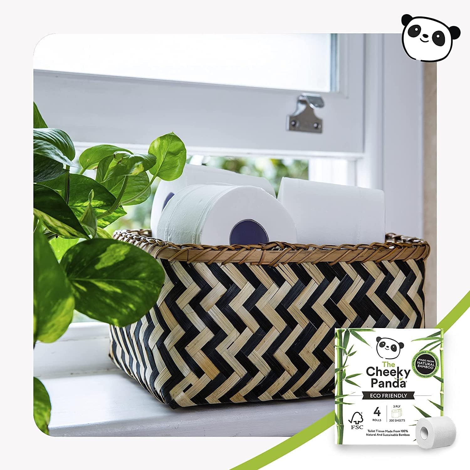 Premium Ultra Sustainable Bamboo Toilet Paper 4 Rolls - Cheeky Panda - Toilet Paper - Eco Natural Products