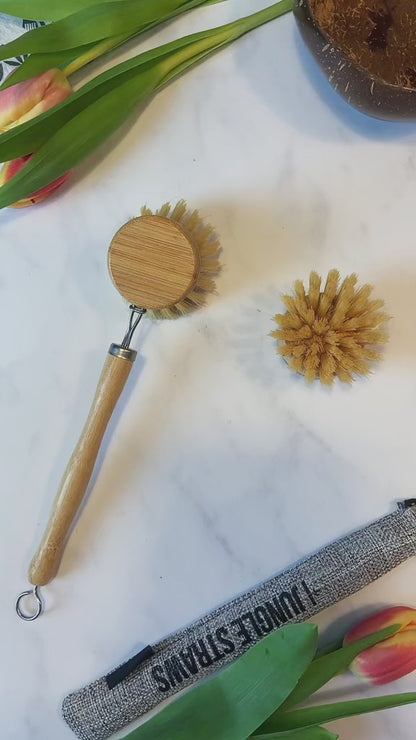Bamboo Dish Brush Long Handle