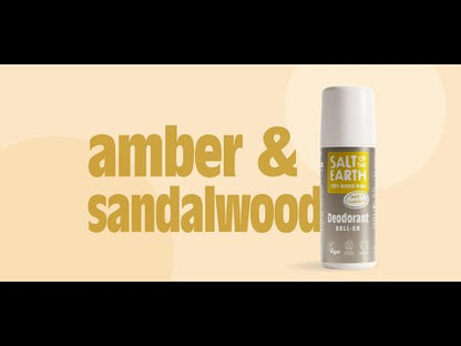 Amber and Sandalwood Roll - On Deodorant 75g - Salt Of the Earth - Deodorant - Eco Natural Products