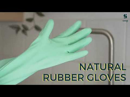 Rubber Gloves Turquoise Medium 1 Pair