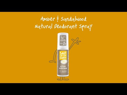 Amber and Sandalwood Spray Deodorant 100g - Salt Of the Earth - Deodorant - Eco Natural Products