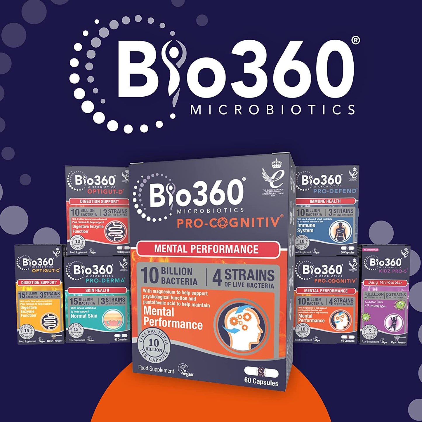 Pro - Cognitiv 10 Billion Bacteria Probiotics Mental Performance 60 Capsules - Natures Aid - Vitamins & Supplements - Eco Natural Products