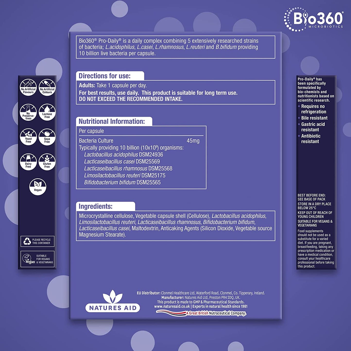 Pro - Daily 30 Capsules - Natures Aid - Vitamins & Supplements - Eco Natural Products